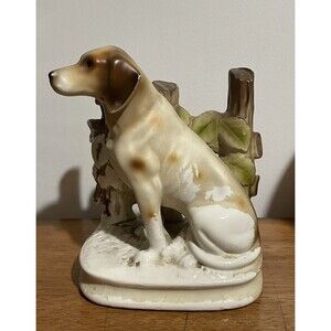 Vintage Wales Porcelain Dog Figurine 6"×5"  Made In Japan
